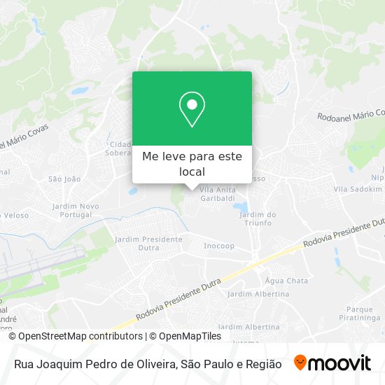 Rua Joaquim Pedro de Oliveira mapa