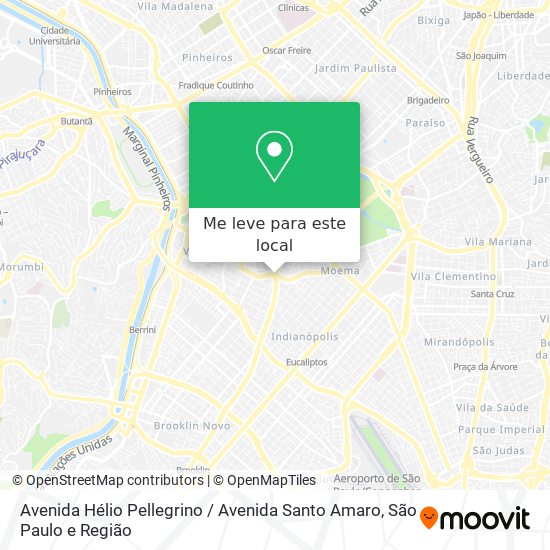 Avenida Hélio Pellegrino / Avenida Santo Amaro mapa