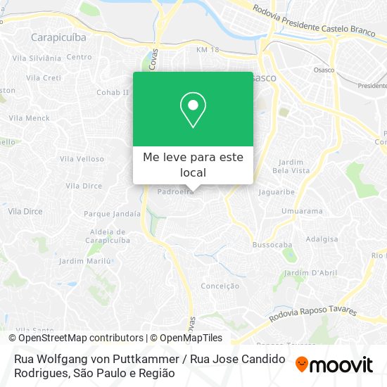 Rua Wolfgang von Puttkammer / Rua Jose Candido Rodrigues mapa