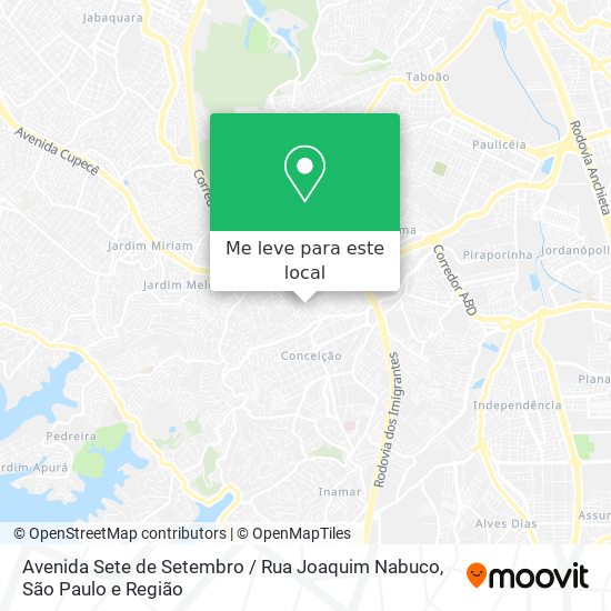 Avenida Sete de Setembro / Rua Joaquim Nabuco mapa