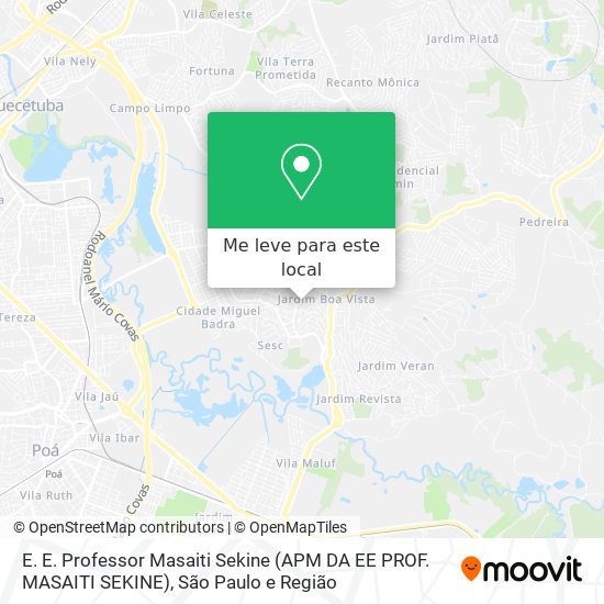 E. E. Professor Masaiti Sekine (APM DA EE PROF. MASAITI SEKINE) mapa