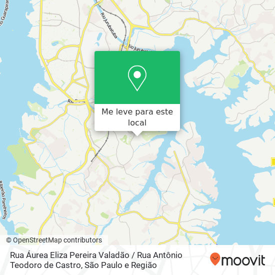 Rua Áurea Eliza Pereira Valadão / Rua Antônio Teodoro de Castro mapa