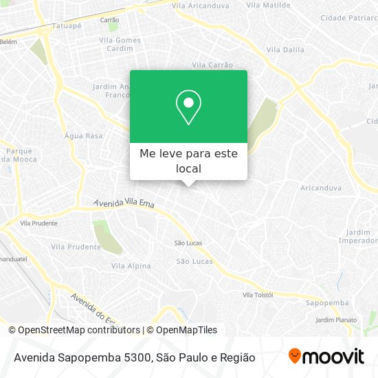 Avenida Sapopemba 5300 mapa