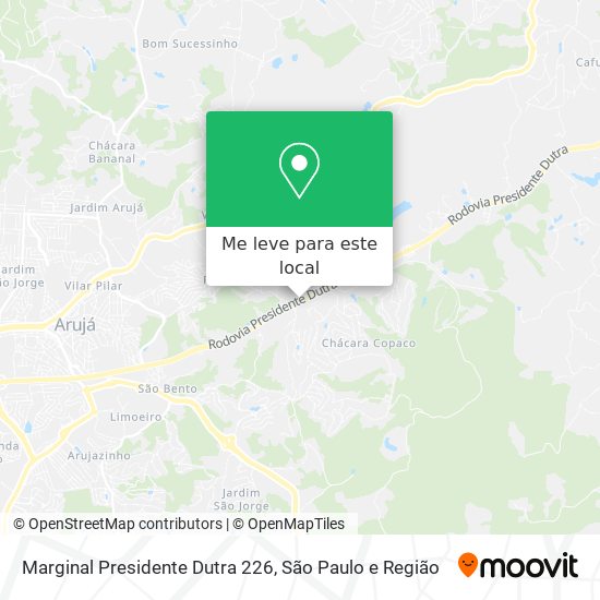 Marginal Presidente Dutra 226 mapa