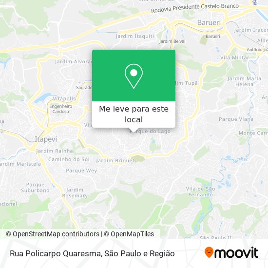 Rua Policarpo Quaresma mapa
