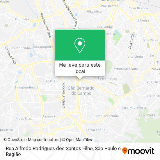 Rua Alfredo Rodrigues dos Santos Filho mapa