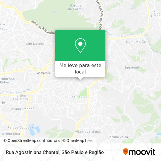 Rua Agostiniana Chantal mapa