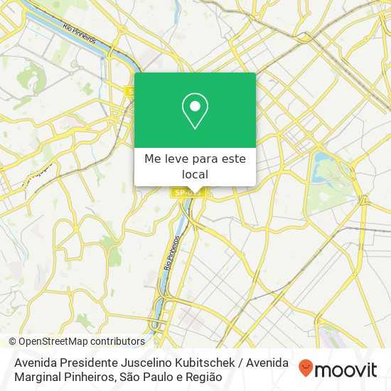 Avenida Presidente Juscelino Kubitschek / Avenida Marginal Pinheiros mapa