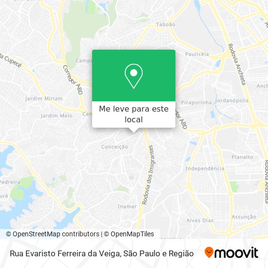 Rua Evaristo Ferreira da Veiga mapa