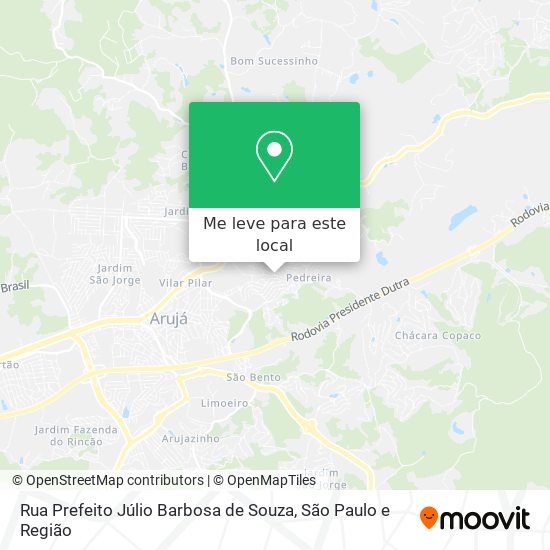 Rua Prefeito Júlio Barbosa de Souza mapa