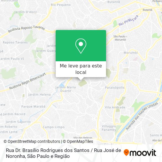 Rua Dr. Brasílio Rodrigues dos Santos / Rua José de Noronha mapa