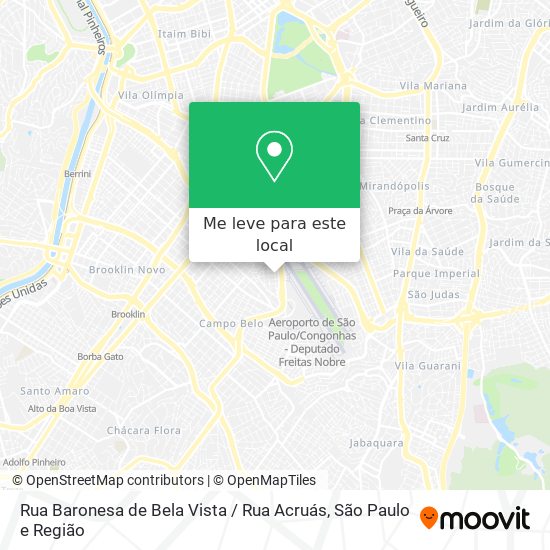 Rua Baronesa de Bela Vista / Rua Acruás mapa