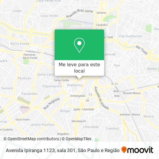 Avenida Ipiranga 1123, sala 301 mapa