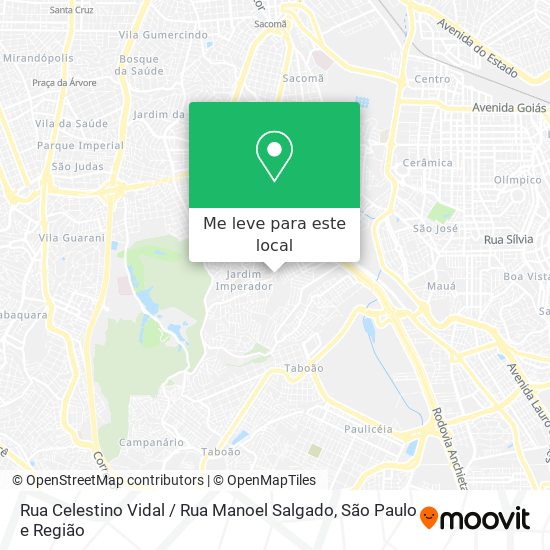 Rua Celestino Vidal / Rua Manoel Salgado mapa