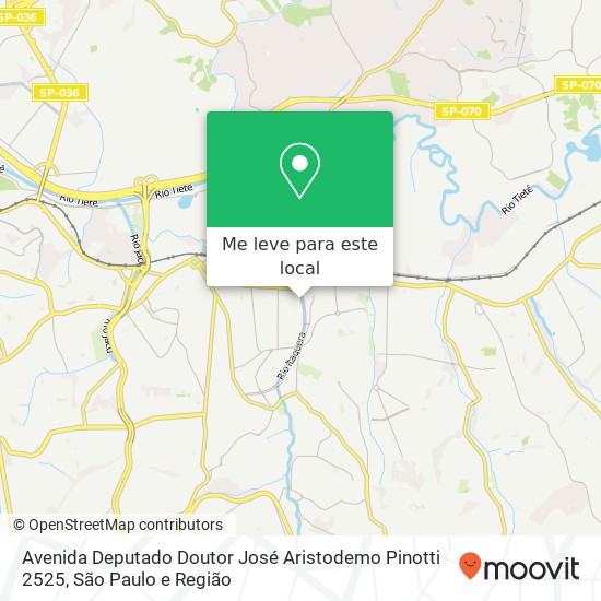 Avenida Deputado Doutor José Aristodemo Pinotti 2525 mapa