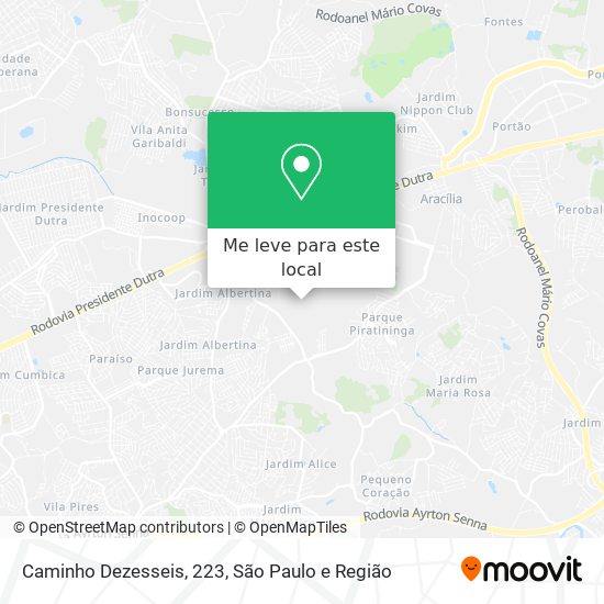 Caminho Dezesseis, 223 mapa