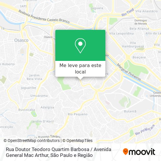 Rua Doutor Teodoro Quartim Barbosa / Avenida General Mac Arthur mapa