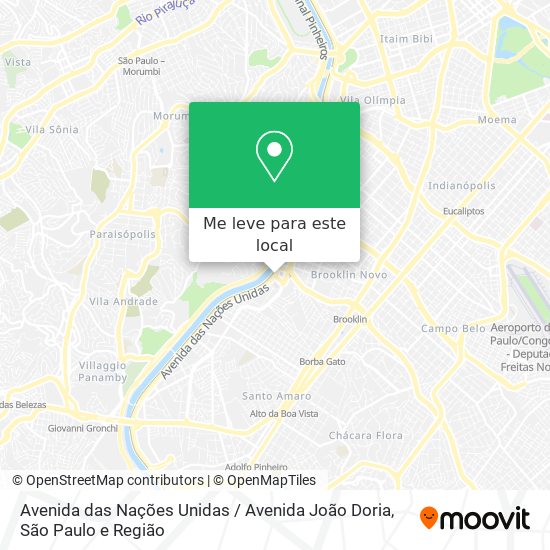 Avenida das Nações Unidas / Avenida João Doria mapa