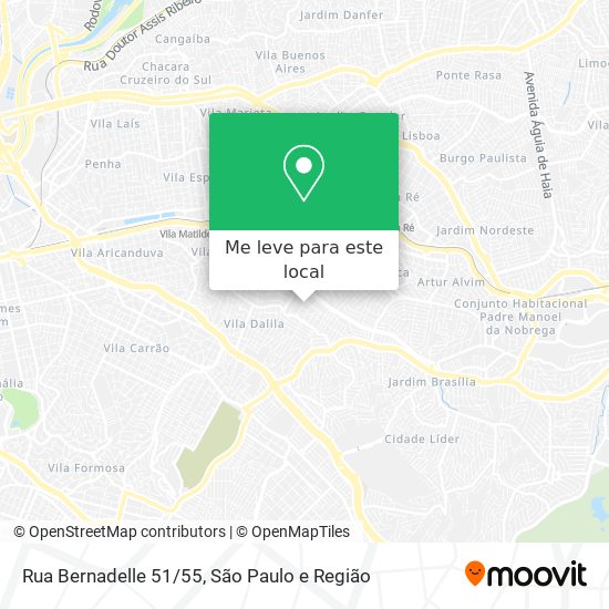 Rua Bernadelle 51/55 mapa