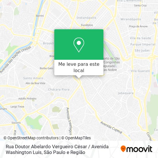Rua Doutor Abelardo Vergueiro César / Avenida Washington Luís mapa
