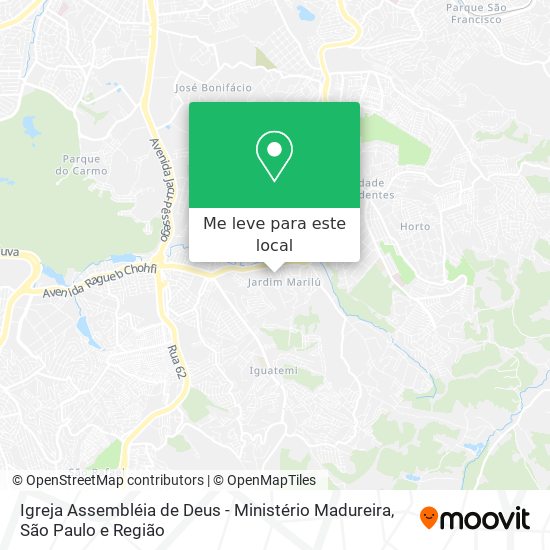 Igreja Assembléia de Deus - Ministério Madureira mapa