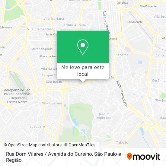 Rua Dom Vilares / Avenida do Cursino mapa