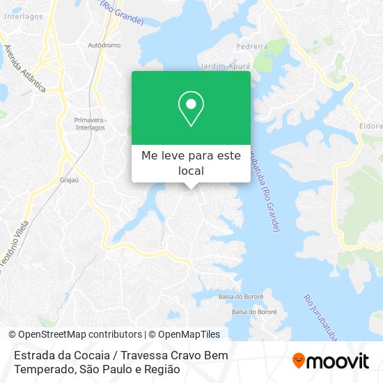 Estrada da Cocaia / Travessa Cravo Bem Temperado mapa