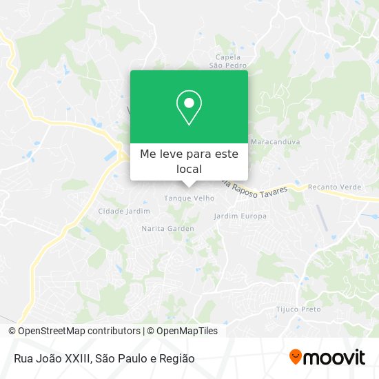 Rua João XXIII mapa