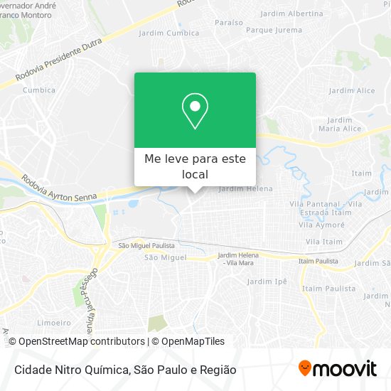 Cidade Nitro Química mapa