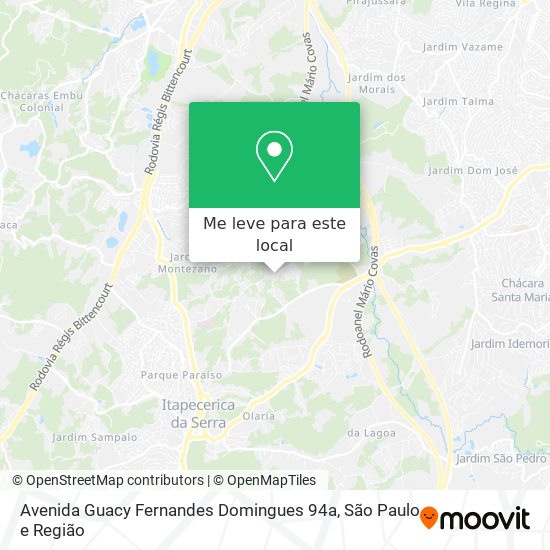 Avenida Guacy Fernandes Domingues 94a mapa