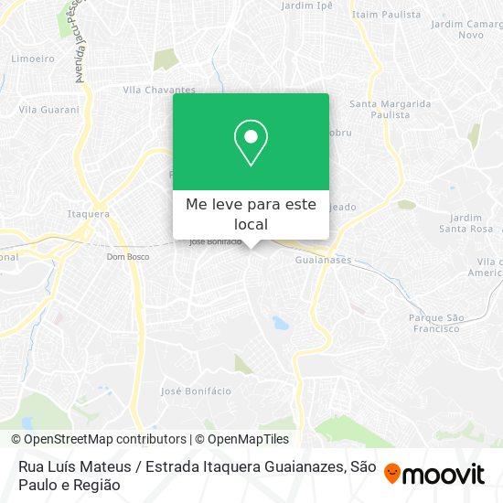 Rua Luís Mateus / Estrada Itaquera Guaianazes mapa
