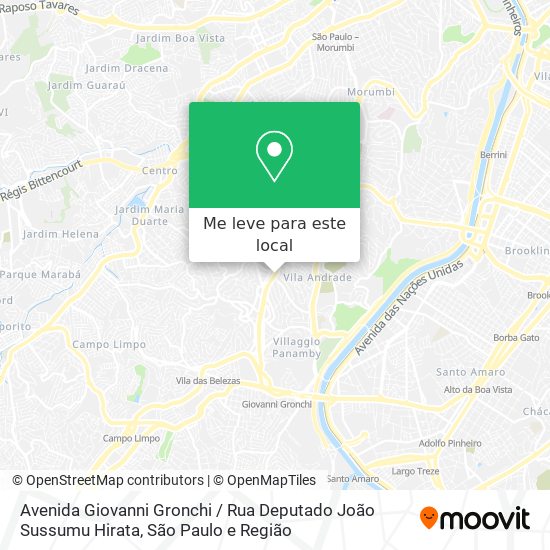 Avenida Giovanni Gronchi / Rua Deputado João Sussumu Hirata mapa