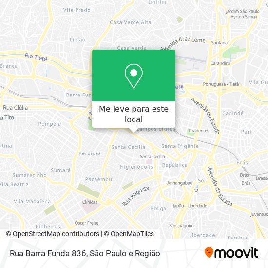 Rua Barra Funda 836 mapa