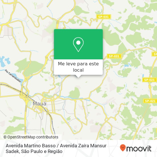 Avenida Martino Basso / Avenida Zaíra Mansur Sadek mapa