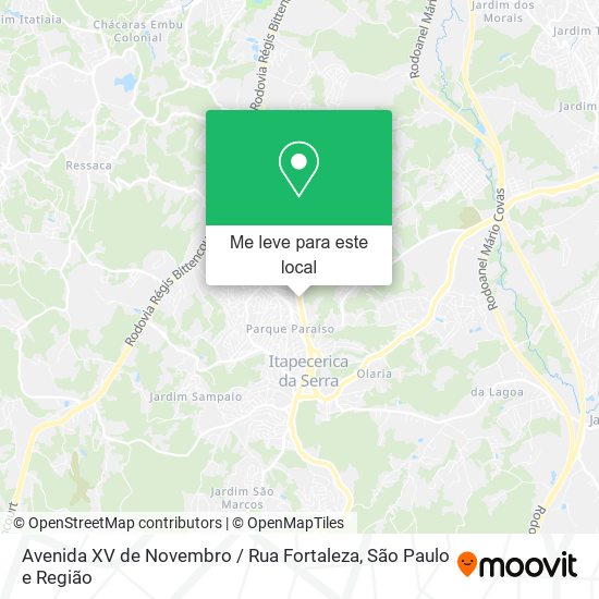 Avenida XV de Novembro / Rua Fortaleza mapa