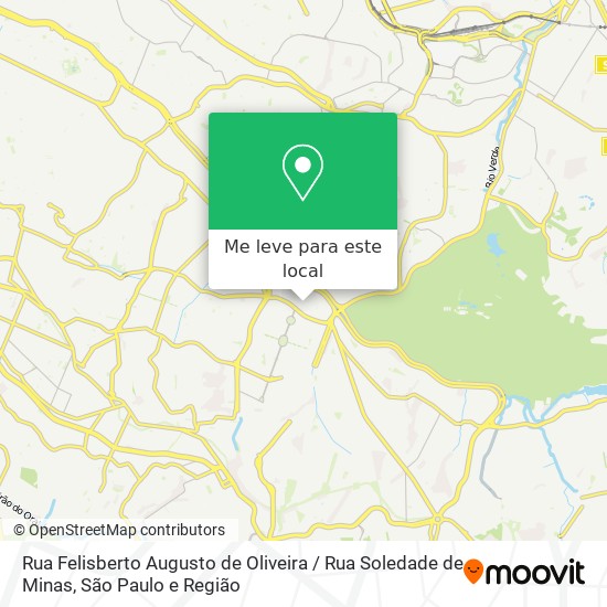 Rua Felisberto Augusto de Oliveira / Rua Soledade de Minas mapa