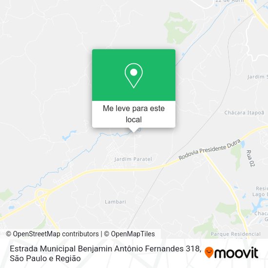 Estrada Municipal Benjamin Antônio Fernandes 318 mapa