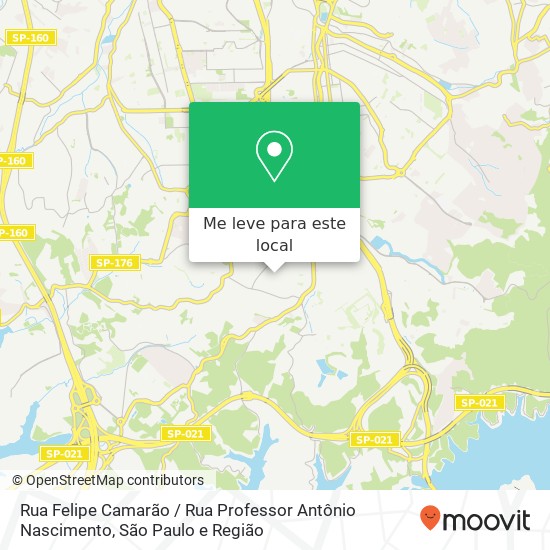 Rua Felipe Camarão / Rua Professor Antônio Nascimento mapa