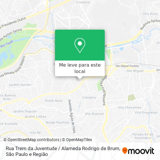 Rua Trem da Juventude / Alameda Rodrigo de Brum mapa