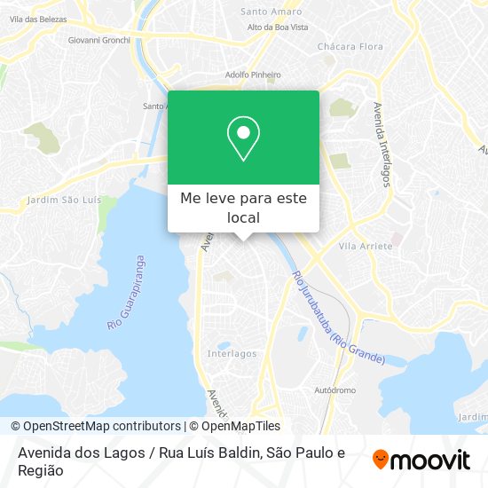 Avenida dos Lagos / Rua Luís Baldin mapa