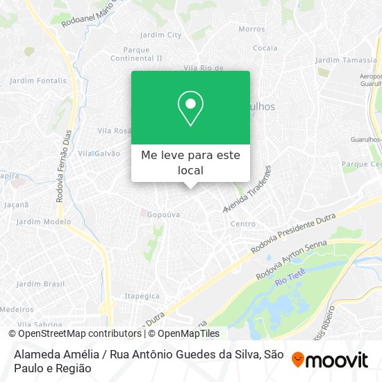 Alameda Amélia / Rua Antônio Guedes da Silva mapa