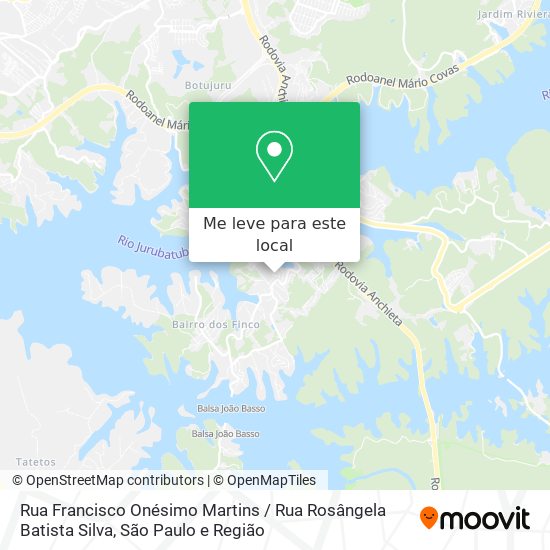 Rua Francisco Onésimo Martins / Rua Rosângela Batista Silva mapa
