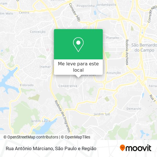 Rua Antônio Márciano mapa