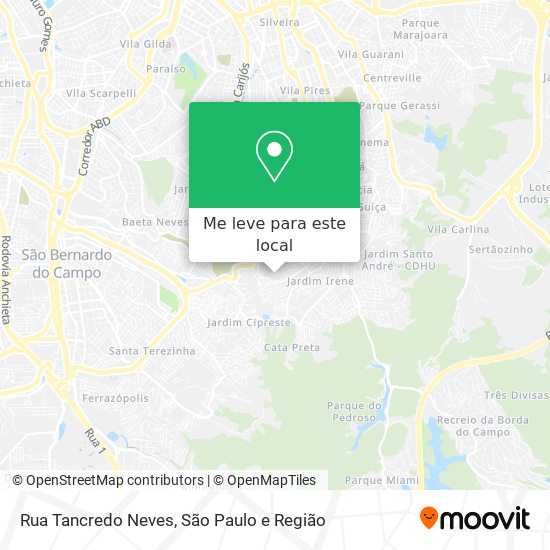 Rua Tancredo Neves mapa