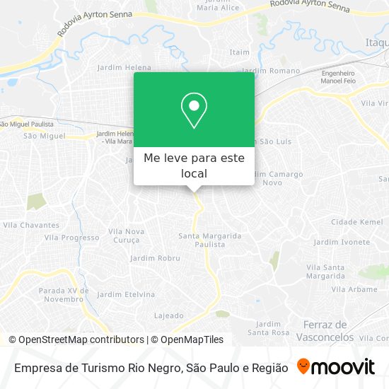 Empresa de Turismo Rio Negro mapa