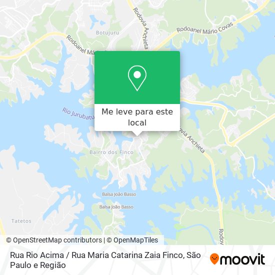 Rua Rio Acima / Rua Maria Catarina Zaia Finco mapa