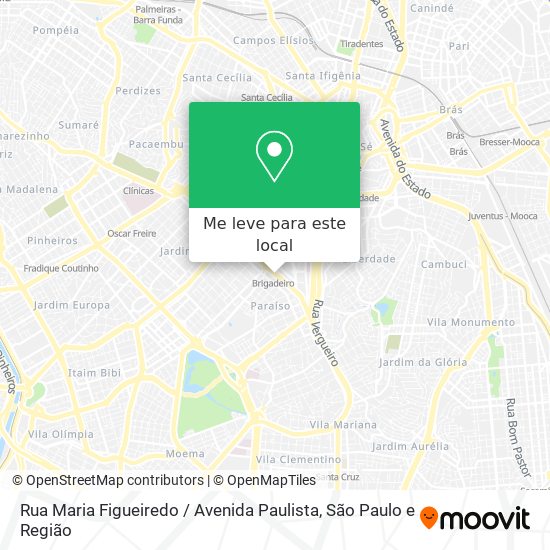 Rua Maria Figueiredo / Avenida Paulista mapa