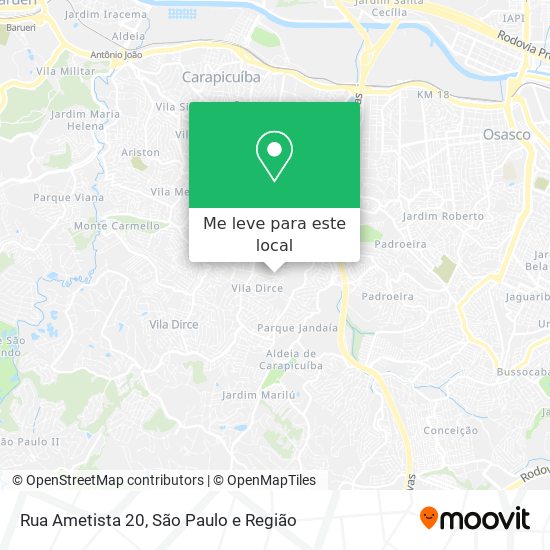 Rua Ametista 20 mapa