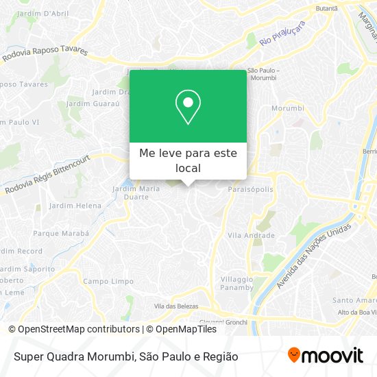 Super Quadra Morumbi mapa