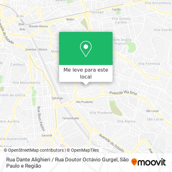 Rua Dante Alighieri / Rua Doutor Octávio Gurgel mapa